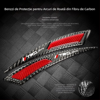 Bandă anti-coliziune pentru sprâncene, din fibră de carbon reală, anti-coliziune, anti-zgârieturi, lipici anti-coliziune, autocolant decorativ, bandă decorativă pentru roți auto noi