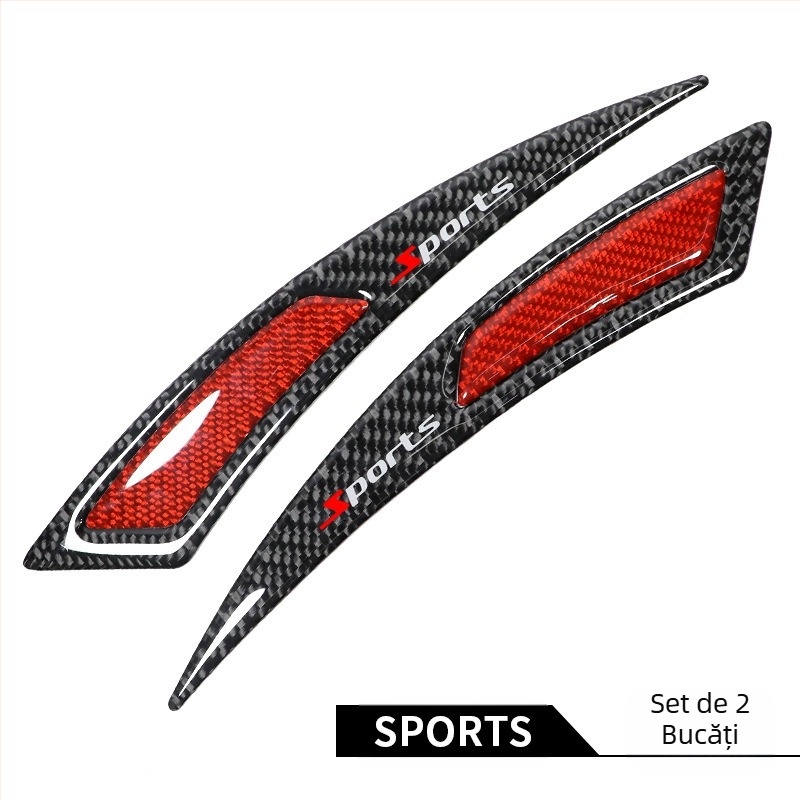 Bandă anti-coliziune pentru sprâncene, din fibră de carbon reală, anti-coliziune, anti-zgârieturi, lipici anti-coliziune, autocolant decorativ, bandă decorativă pentru roți auto noi
