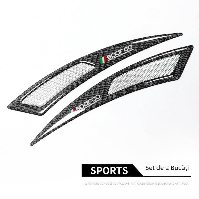 Bandă anti-coliziune pentru sprâncene, din fibră de carbon reală, anti-coliziune, anti-zgârieturi, lipici anti-coliziune, autocolant decorativ, bandă decorativă pentru roți auto noi