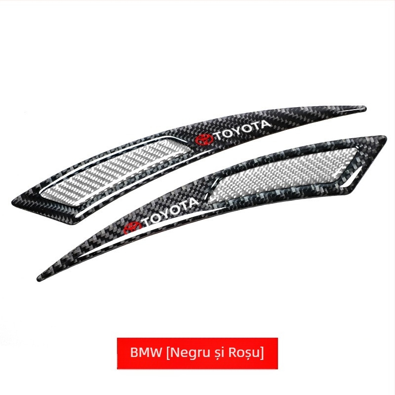 Bandă anti-coliziune pentru sprâncene, din fibră de carbon reală, anti-coliziune, anti-zgârieturi, lipici anti-coliziune, autocolant decorativ, bandă decorativă pentru roți auto noi