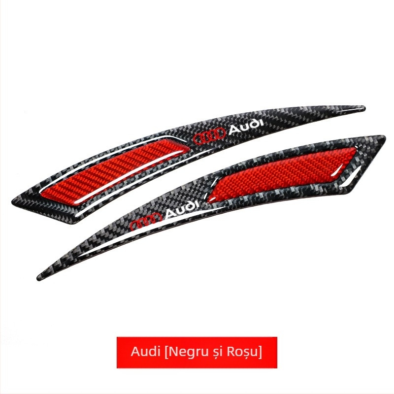 Bandă anti-coliziune pentru sprâncene, din fibră de carbon reală, anti-coliziune, anti-zgârieturi, lipici anti-coliziune, autocolant decorativ, bandă decorativă pentru roți auto noi