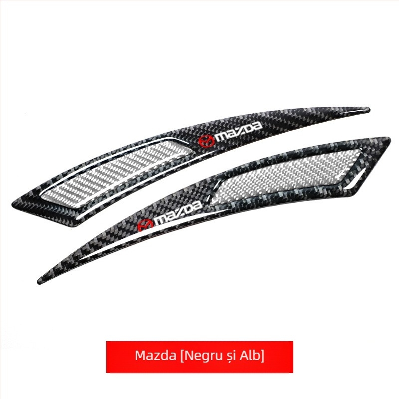 Bandă anti-coliziune pentru sprâncene, din fibră de carbon reală, anti-coliziune, anti-zgârieturi, lipici anti-coliziune, autocolant decorativ, bandă decorativă pentru roți auto noi