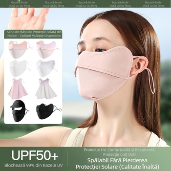Mască de protecție solară pentru femei, colțul ochilor, respirabilă, de vară, anti-ultraviolete, gradient de mătase de gheață, stereo, mască de soare UPF50