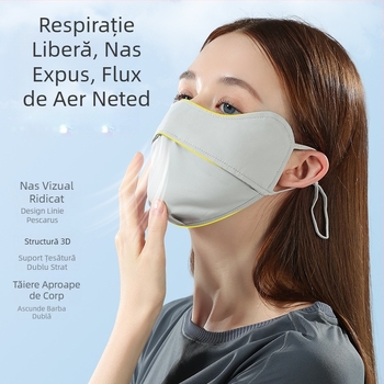 Mască de protecție solară pentru femei, colțul ochilor, respirabilă, de vară, anti-ultraviolete, gradient de mătase de gheață, stereo, mască de soare UPF50