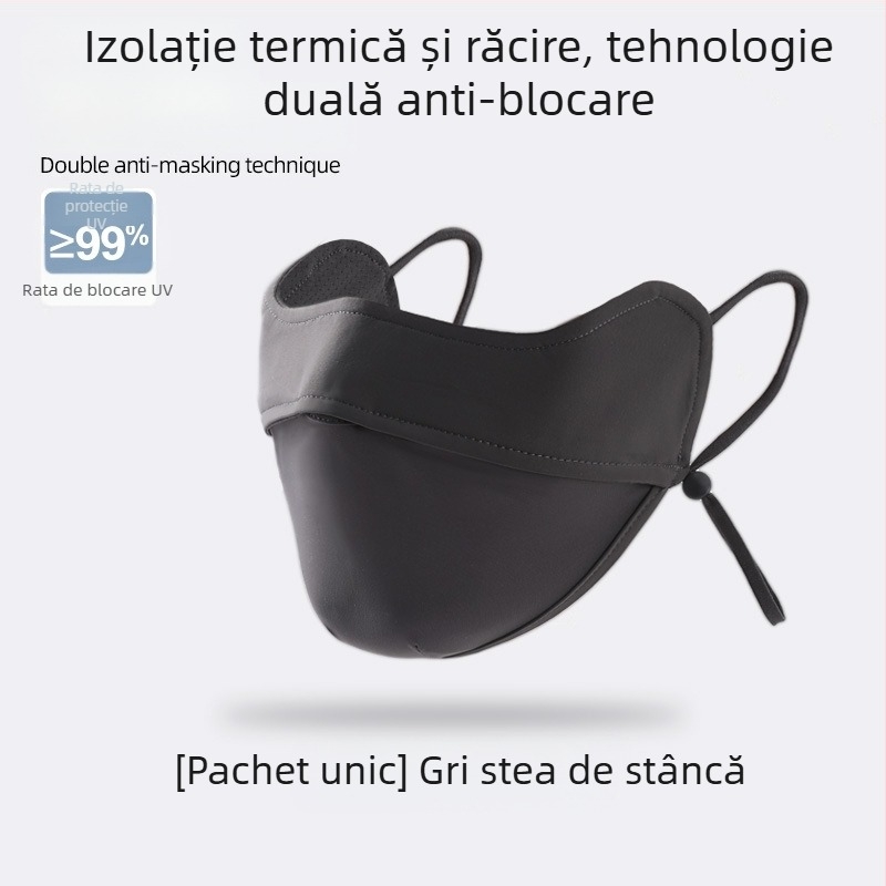 Mască de protecție solară pentru femei, colțul ochilor, respirabilă, de vară, anti-ultraviolete, gradient de mătase de gheață, stereo, mască de soare UPF50