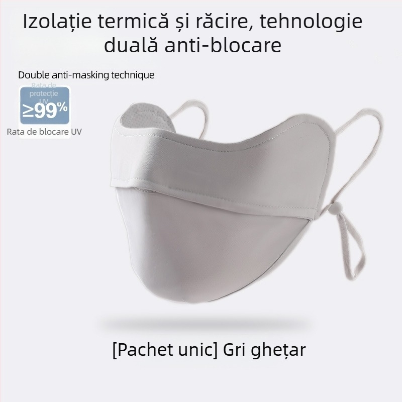 Mască de protecție solară pentru femei, colțul ochilor, respirabilă, de vară, anti-ultraviolete, gradient de mătase de gheață, stereo, mască de soare UPF50