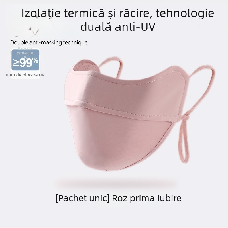 Mască de protecție solară pentru femei, colțul ochilor, respirabilă, de vară, anti-ultraviolete, gradient de mătase de gheață, stereo, mască de soare UPF50