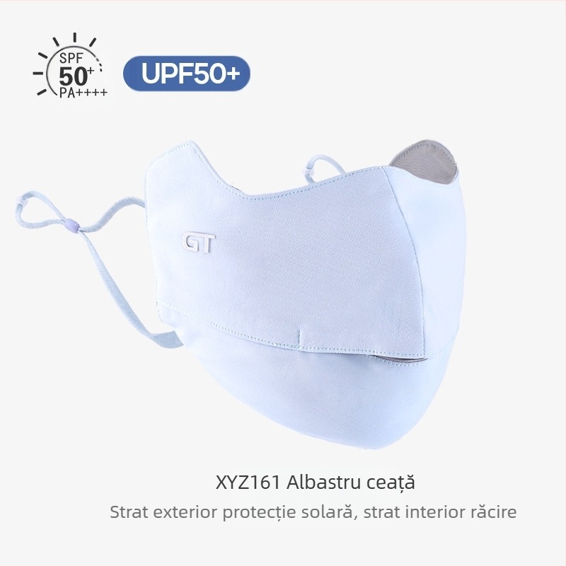 Mască de protecție solară pentru femei, colțul ochilor, respirabilă, de vară, anti-ultraviolete, gradient de mătase de gheață, stereo, mască de soare UPF50