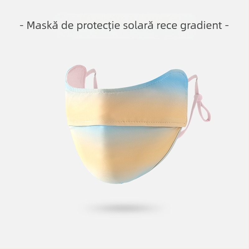 Mască de protecție solară pentru femei, colțul ochilor, respirabilă, de vară, anti-ultraviolete, gradient de mătase de gheață, stereo, mască de soare UPF50