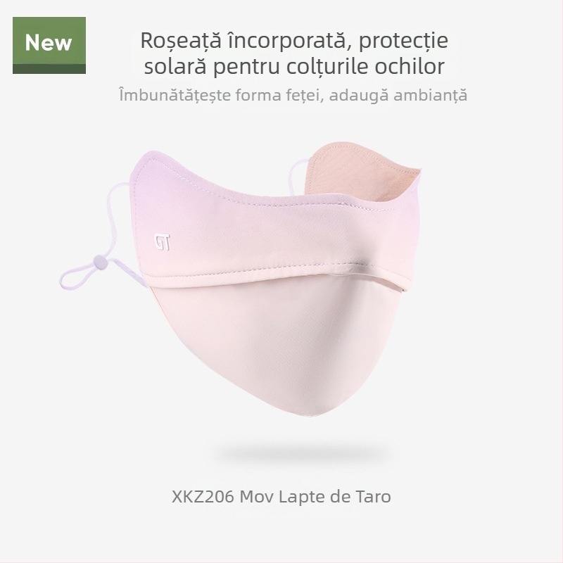 Mască de protecție solară pentru femei, colțul ochilor, respirabilă, de vară, anti-ultraviolete, gradient de mătase de gheață, stereo, mască de soare UPF50