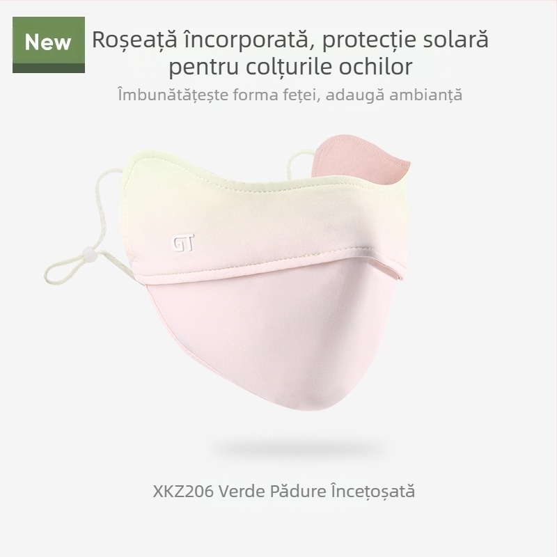 Mască de protecție solară pentru femei, colțul ochilor, respirabilă, de vară, anti-ultraviolete, gradient de mătase de gheață, stereo, mască de soare UPF50