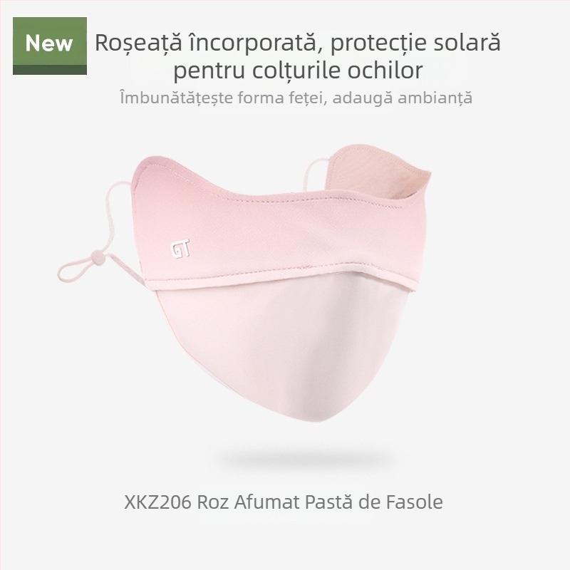 Mască de protecție solară pentru femei, colțul ochilor, respirabilă, de vară, anti-ultraviolete, gradient de mătase de gheață, stereo, mască de soare UPF50
