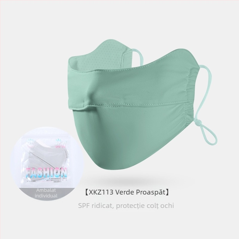 Mască de protecție solară pentru femei, colțul ochilor, respirabilă, de vară, anti-ultraviolete, gradient de mătase de gheață, stereo, mască de soare UPF50