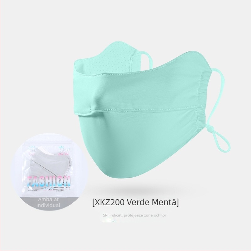 Mască de protecție solară pentru femei, colțul ochilor, respirabilă, de vară, anti-ultraviolete, gradient de mătase de gheață, stereo, mască de soare UPF50