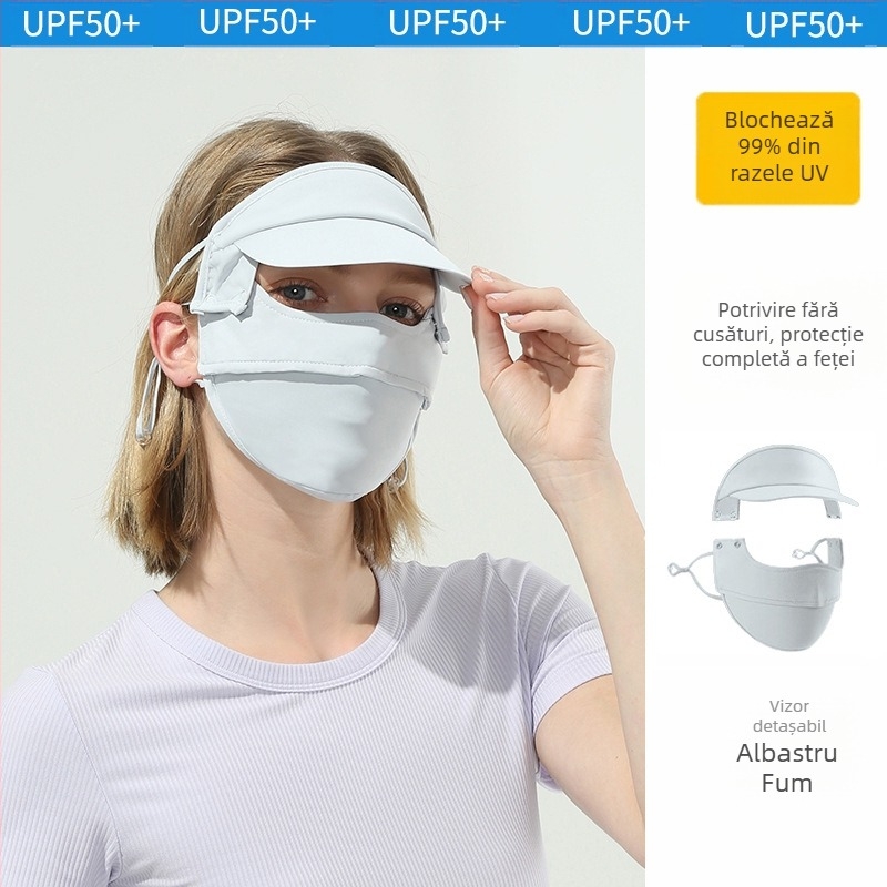 Mască de protecție solară pentru femei, colțul ochilor, respirabilă, de vară, anti-ultraviolete, gradient de mătase de gheață, stereo, mască de soare UPF50