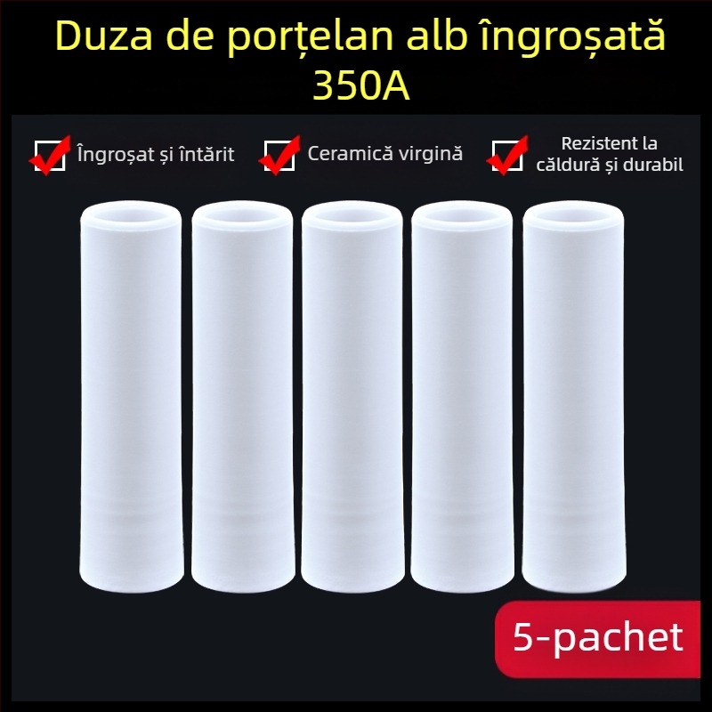 Duză de protecție 1K, accesorii pentru pistol de sudură cu protecție gazoasă europeană, duză de protecție airless, duză 200A, mașină de sudură ceramică cu două ecrane, duză de porțelan
