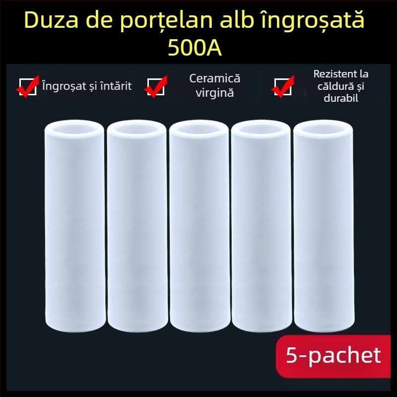 Duză de protecție 1K, accesorii pentru pistol de sudură cu protecție gazoasă europeană, duză de protecție airless, duză 200A, mașină de sudură ceramică cu două ecrane, duză de porțelan