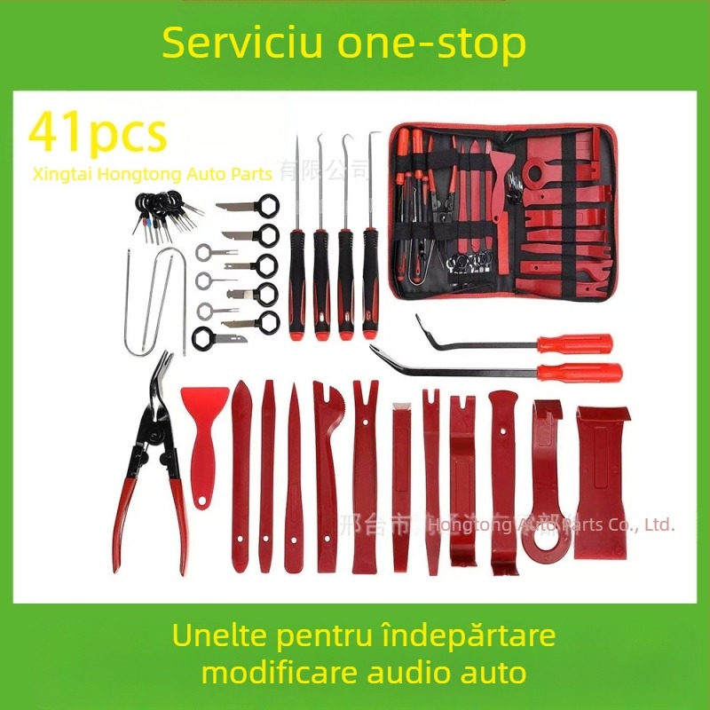 Setul de scule pentru îndepărtarea pieselor din plastic auto este potrivit pentru bara de protecție audio, bord, catarame interioare etc. Producător specializat în