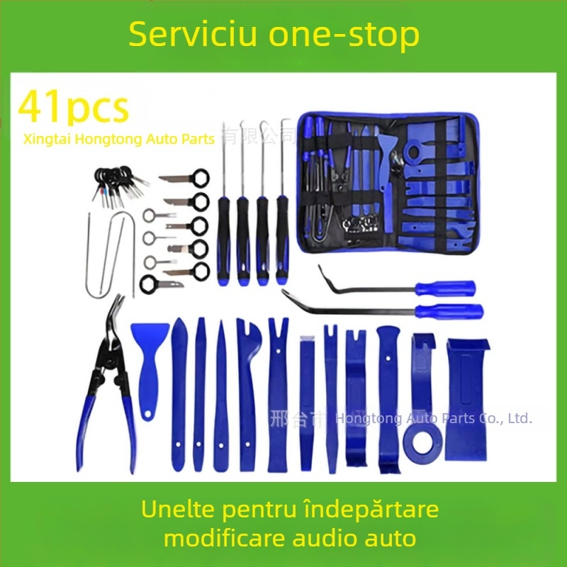 Setul de scule pentru îndepărtarea pieselor din plastic auto este potrivit pentru bara de protecție audio, bord, catarame interioare etc. Producător specializat în