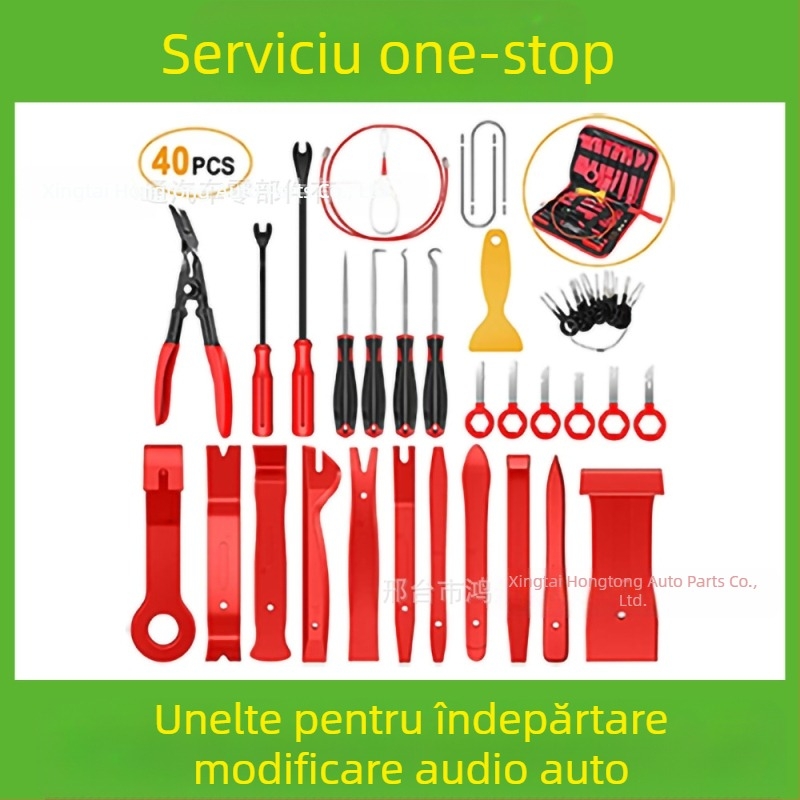 Setul de scule pentru îndepărtarea pieselor din plastic auto este potrivit pentru bara de protecție audio, bord, catarame interioare etc. Producător specializat în