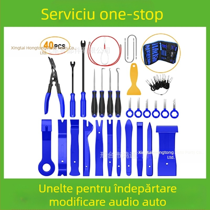 Setul de scule pentru îndepărtarea pieselor din plastic auto este potrivit pentru bara de protecție audio, bord, catarame interioare etc. Producător specializat în