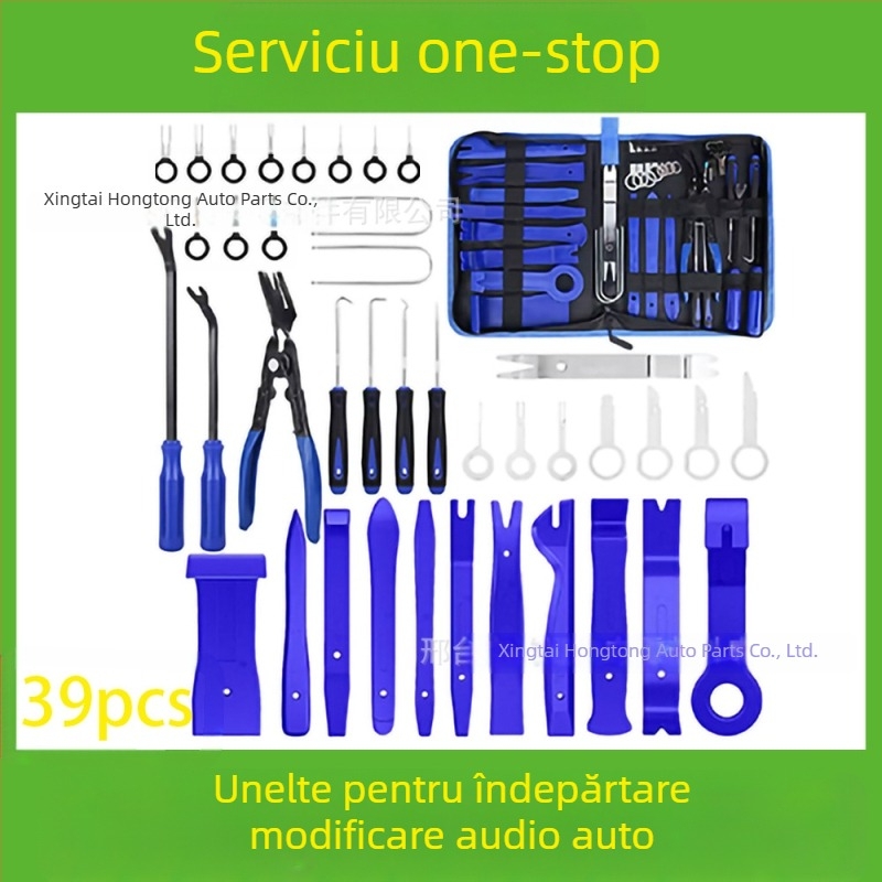 Setul de scule pentru îndepărtarea pieselor din plastic auto este potrivit pentru bara de protecție audio, bord, catarame interioare etc. Producător specializat în