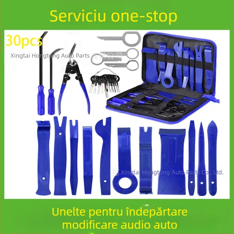 Setul de scule pentru îndepărtarea pieselor din plastic auto este potrivit pentru bara de protecție audio, bord, catarame interioare etc. Producător specializat în