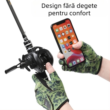 Mănuși de pescuit noi pentru bărbați, primăvara și vara, cu trei degete, Luya, mănuși pentru femei, protecție solară, uscare rapidă, mătase specială din gheață, respirabilă, antiderapantă, rezistentă la uzură