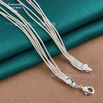 Colier West Lake Beauty Geometric metal cu mărgele