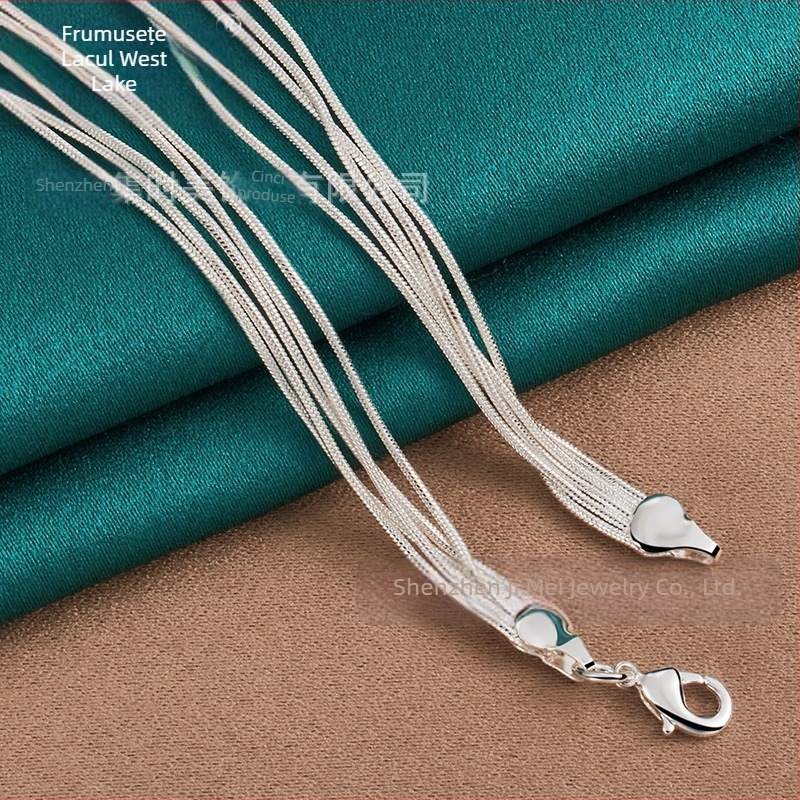 Colier West Lake Beauty Geometric metal cu mărgele