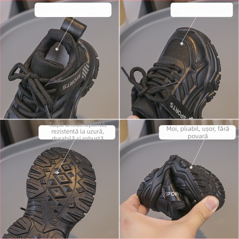 Pantofi de alergare unisex – partea superioară PU+mesh, talpă din cauciuc, ușori, respirabili, antiderapante, toamna 2024, Taizhou, Zhejiang