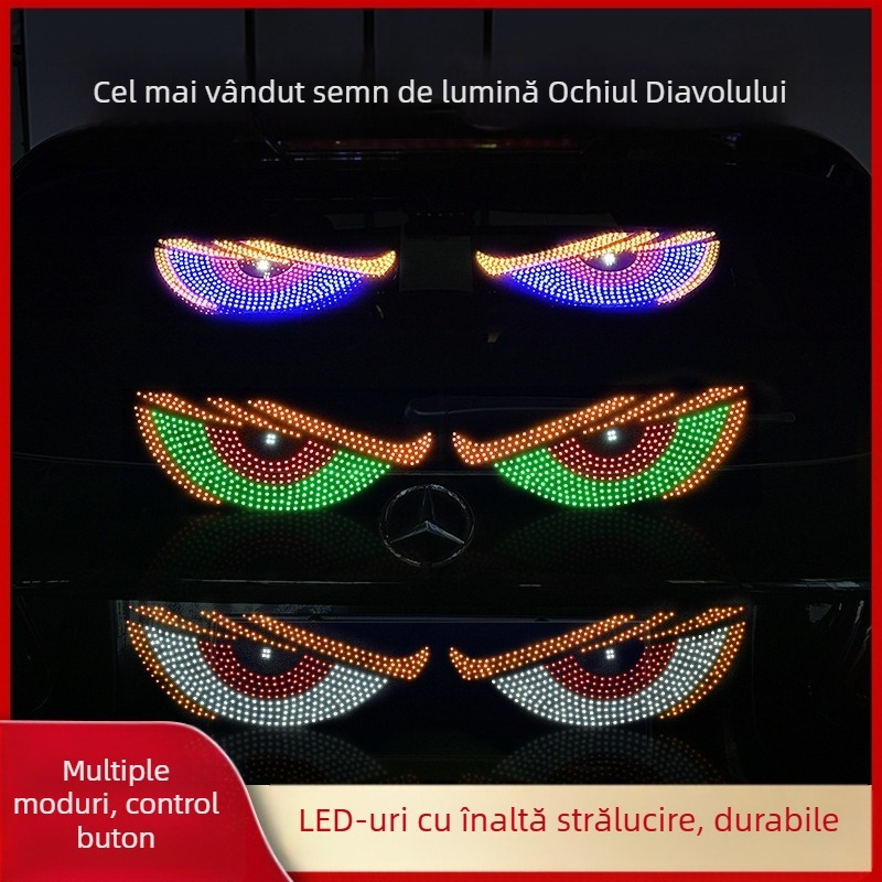 Display LED dinamic pentru ochii mașinii - XL Devil Eyes, 12V, 5W, 1A