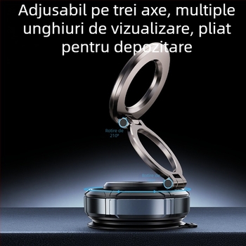 Suport magnetic pentru telefon auto cu cupă de vid, suport pe bord, prindere automată, potrivire universală
