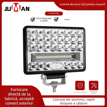 Lumină de lucru LED pentru automobile – 48 LED, 144W, 9-80V, 7200LM, 6500K