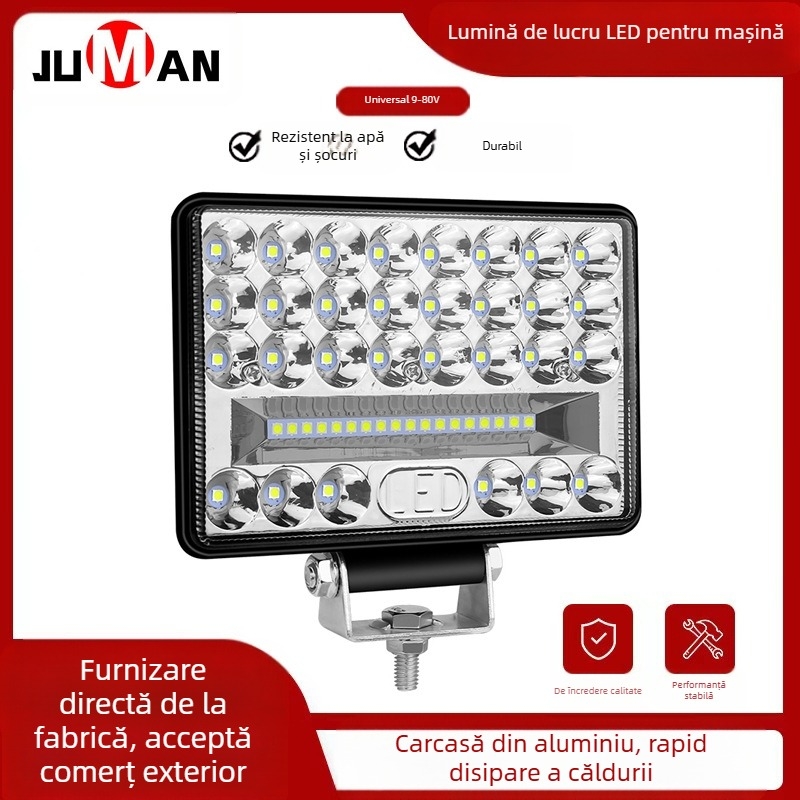 Lumină de lucru LED pentru automobile – 48 LED, 144W, 9-80V, 7200LM, 6500K