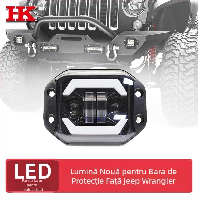 Azure LED lampă de ceață pentru off-road — Angel Eye, pătrată, Z0132, 40W, 10-100V, 122x92 mm, 6500K, 30.000 h