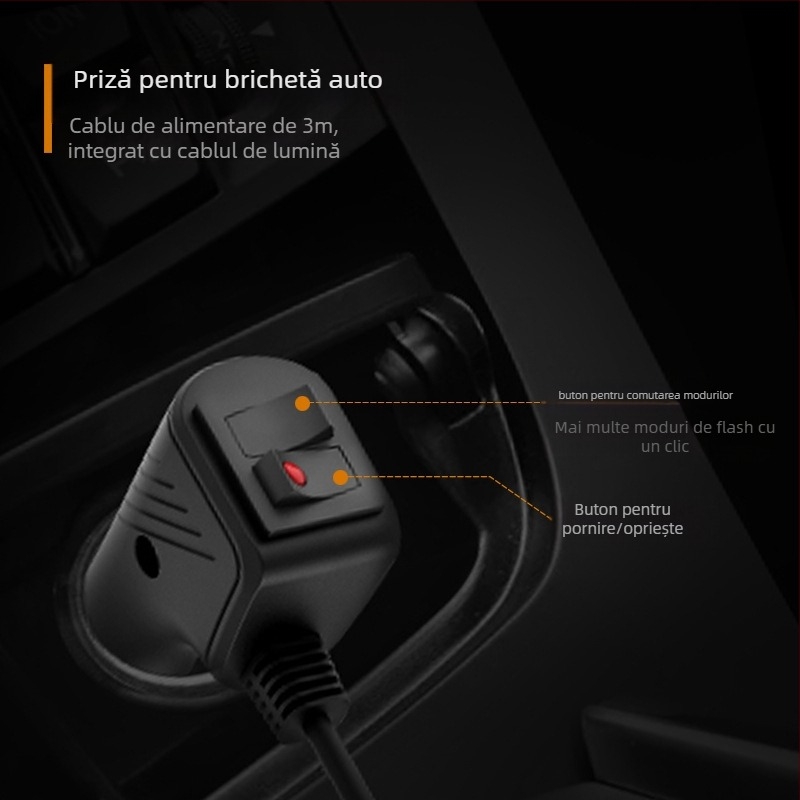 Lumină COB montată pe vehicul cu avertizare cu LED cu patru fețe, model JSD12/15, carcasă din aluminiu+PC, sursă LED, durată de viață 50000h