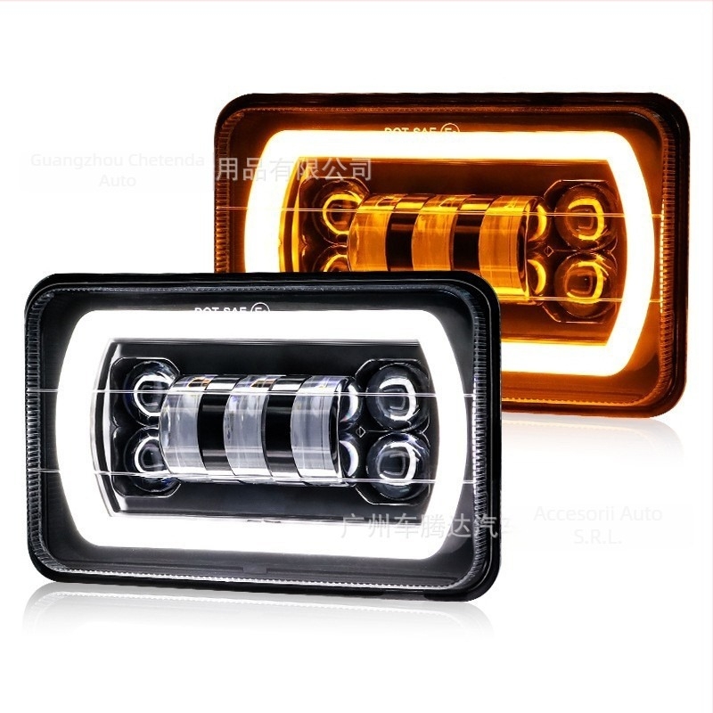 Lumină de lucru LED pentru autoturisme și camioane, cu Angel Eye bi-color DRL și semnal de mers, 55W, 9-36V, 80000 lm, 50000 h, 7 LED-uri
