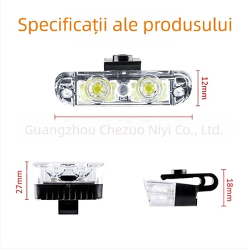 Lumină LED de avertizare pentru grila mașinii cu telecomandă, două LED-uri, configurare 1-8 LED, ABS+LED (12V, 16W, 0.3A)