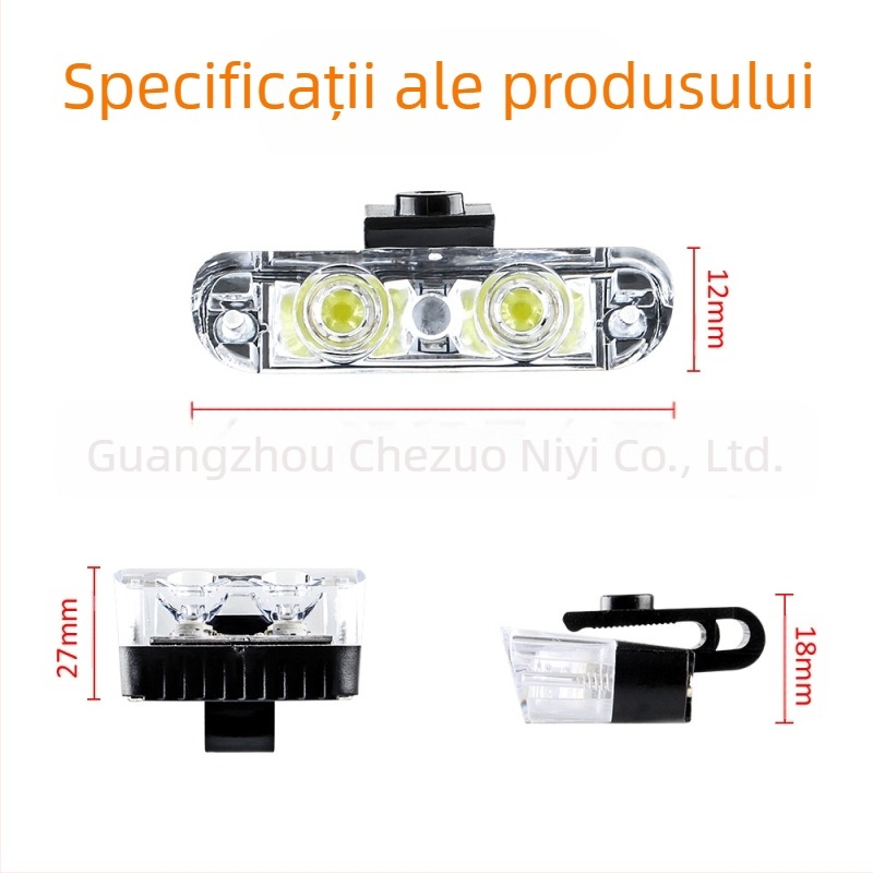 Lumină LED de avertizare pentru grila mașinii cu telecomandă, două LED-uri, configurare 1-8 LED, ABS+LED (12V, 16W, 0.3A)