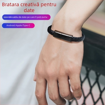 Cablu de încărcare auto împletit cu Lightning, Micro USB și USB-C, încărcare rapidă până la 60W