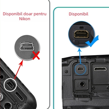 Cablu OTG USB-C la 8P pentru Nikon Coolpix 2100 / P5 / S4 – conectează telefonul la cameră (miez din cupru)