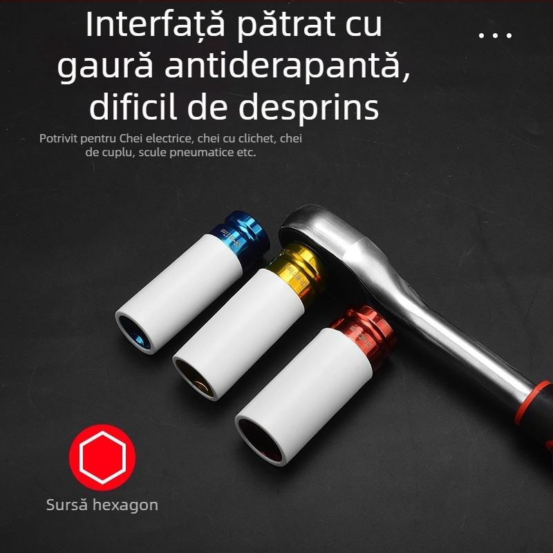 Set de chei cu capete pentru șuruburi pneumatic — oțel Luofan, placare cromată