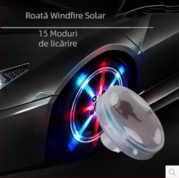 Lumină LED pentru valvele anvelopelor auto și motocicletă, alimentare solară, RGB LED, montaj universal