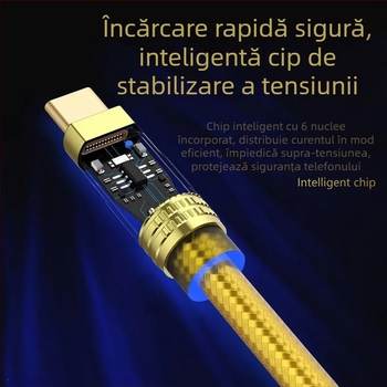 Cablu de date 3-în-1 cu Lightning, Micro USB și Type-C – cablu PVC pentru încărcare rapidă, cu un singur capăt