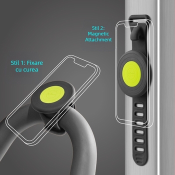 Bone suport magnetic pentru telefon, suport din silicon, universal, pentru ciclism de interior și alergare
