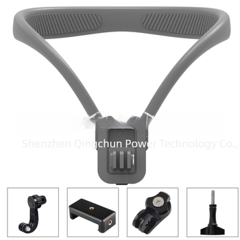 Suport pentru cameră de acțiune și telefon mobil purtat la gât – perspectivă din prima persoană, material siliconic; include: suport de agățare, șuruburi, adaptor, clips pentru telefon