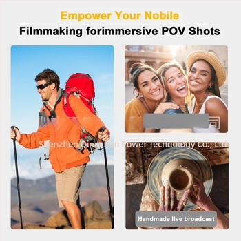 Suport pentru cameră de acțiune și telefon mobil purtat la gât – perspectivă din prima persoană, material siliconic; include: suport de agățare, șuruburi, adaptor, clips pentru telefon