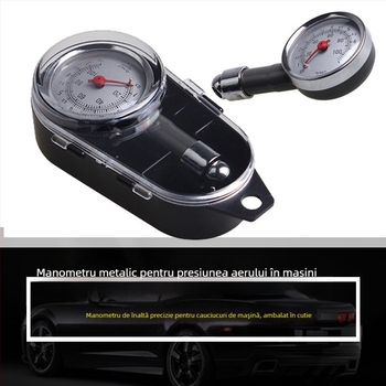 Manometru pentru presiunea pneurilor, corp metalic, precizie înaltă, interval 28-35, afișaj KG/CM2