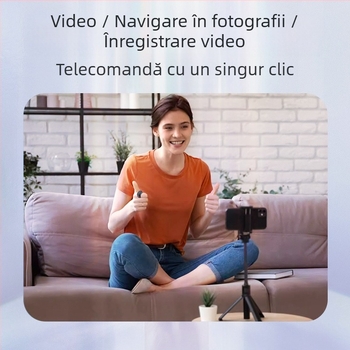Distanțier Bluetooth în formă de inel pentru înregistrarea video pe telefon și derularea paginilor, model J6, carcasă ABS, 5 g